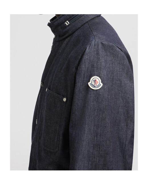 Moncler Blue Chesery Denim Field Jacket for men