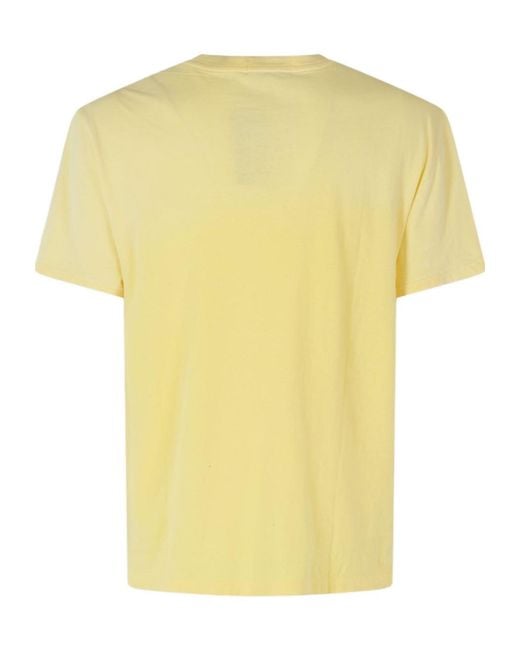 Polo Ralph Lauren Yellow Logo Printed Crewneck T-Shirt for men