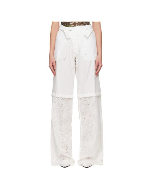 OTTOLINGER White Baggy Cargo Trousers