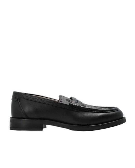 AllSaints Black Round-Toe Loafers for men