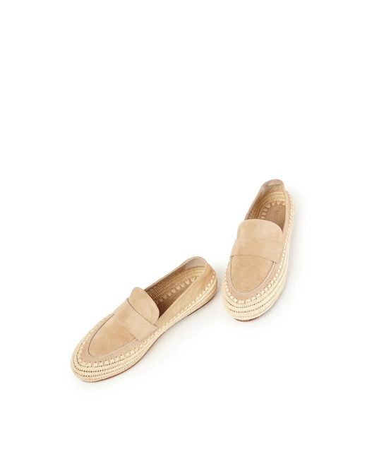 Paloma Barceló Natural Paloma Barceló Round Toe Loafers