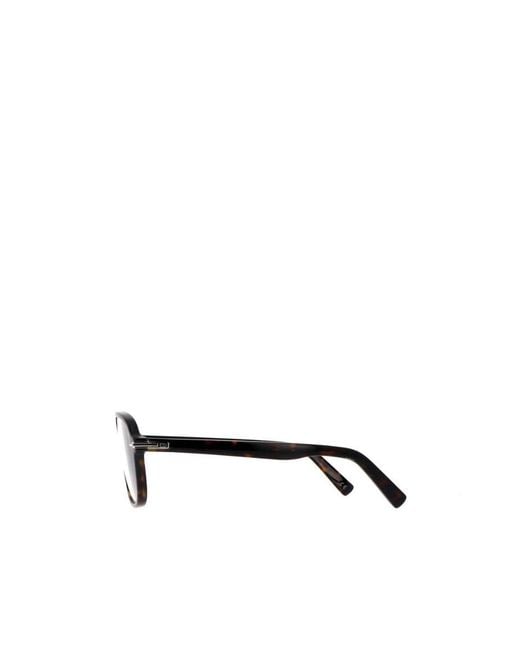 Dior White Logo Geometric Frame Flat Mirror for men