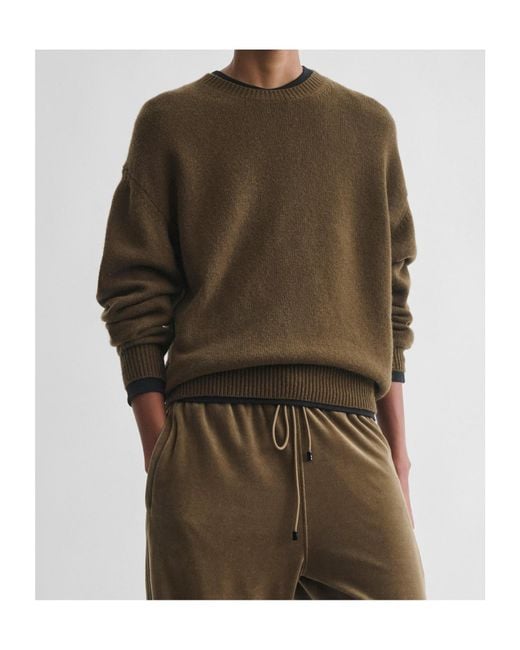 Phoebe Philo Green Cashmere Crew-Neck Sweater