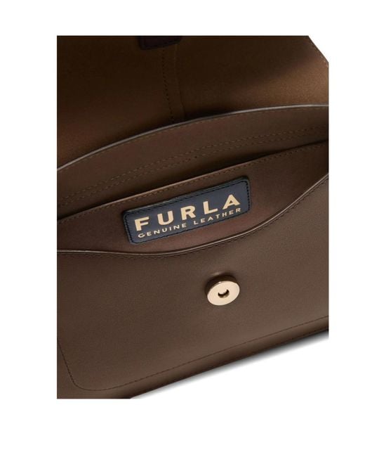 Furla Brown Flap Shoulder Bag