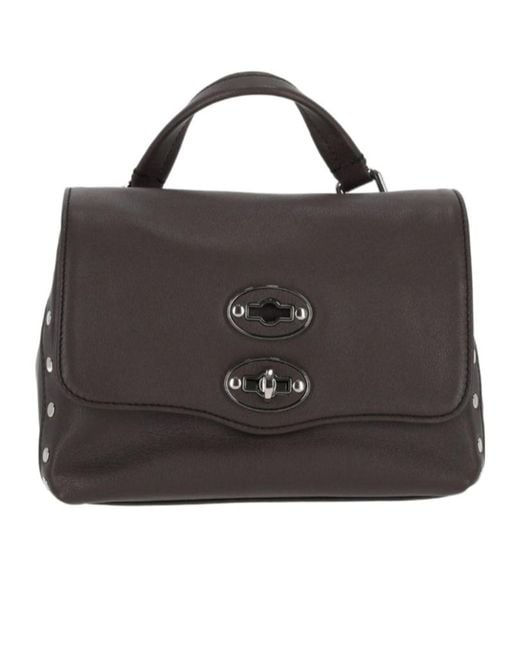 Zanellato Black Twist Hook Postina Saeta Baby Tote Bag