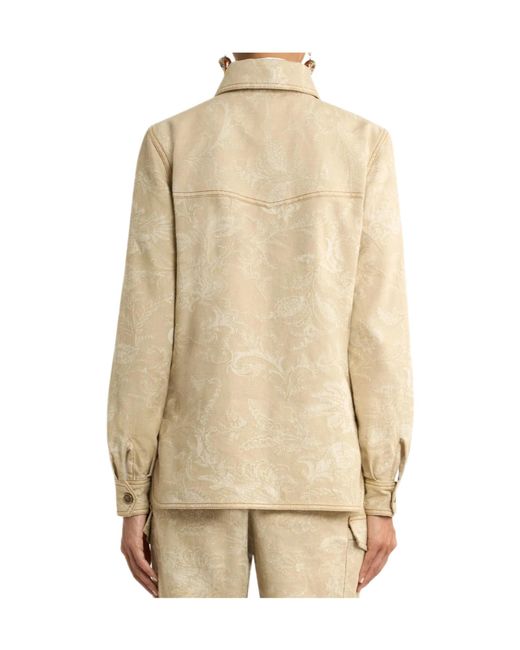 Etro Natural Single-Breasted Long-Sleeved Jacket