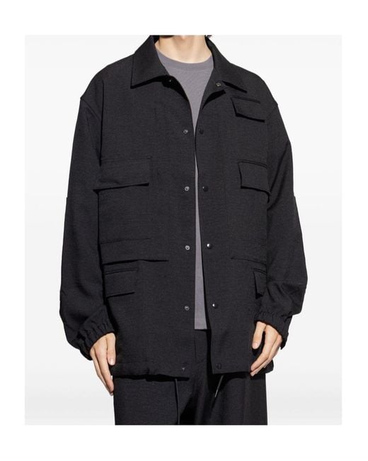 Y-3 Blue Drawstring Hem Jacket for men
