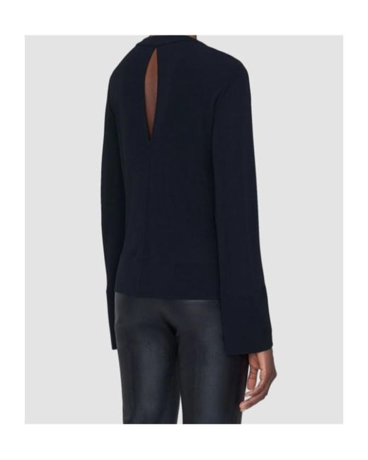 Joseph Blue Fabiola Fluid Jersey Blouse