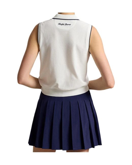 Polo Ralph Lauren White Wimbledon Sleeveless Polo Shirt