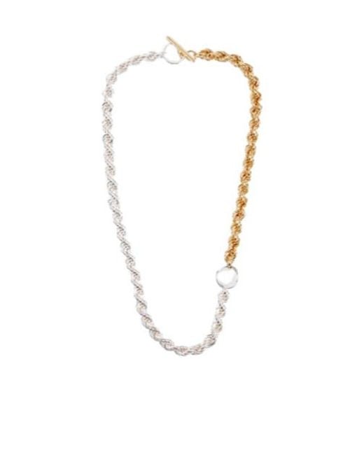 Jil Sander White Rope Chain Necklace for men