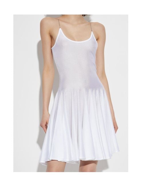 Alaïa White Chain Straps Dress