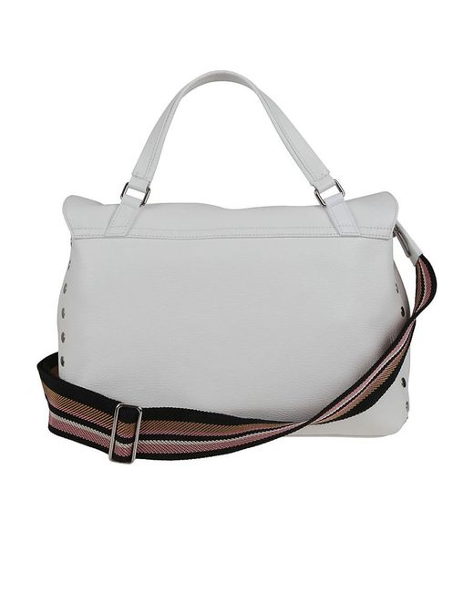 Zanellato Gray Postina Studded Top Handle Bag