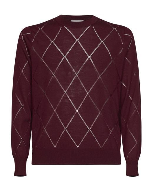 Dries Van Noten Purple Long-Sleeved Sweater for men