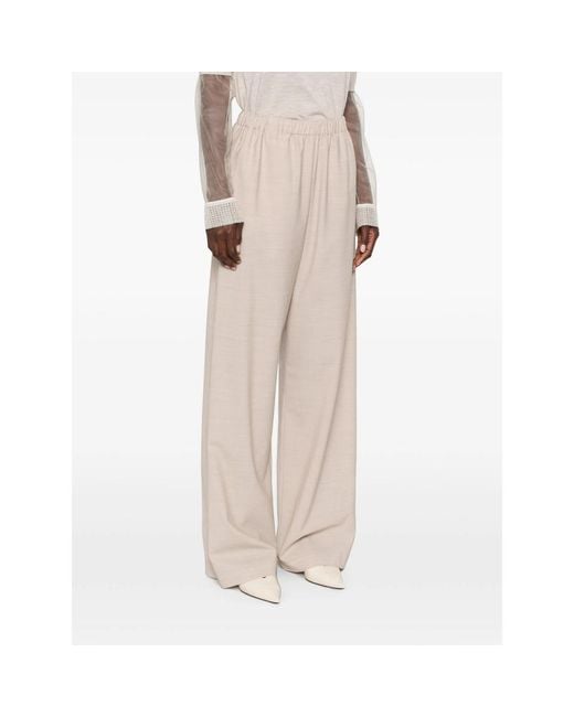 Fabiana Filippi White Elasticated Waistband Trousers