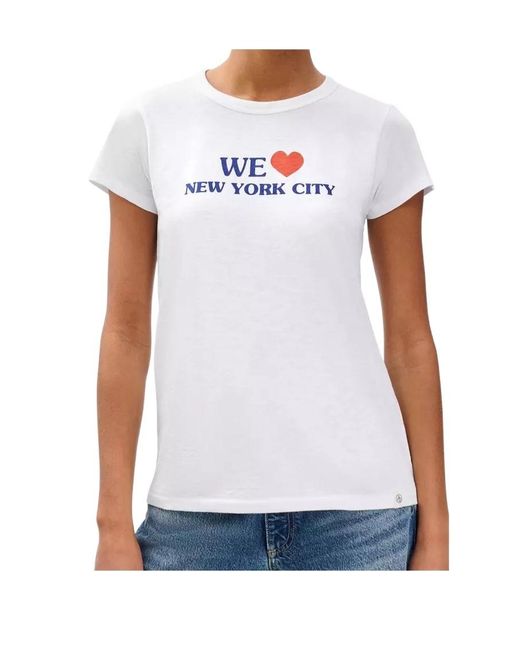 Rag & Bone White Crew Neck T-Shirt