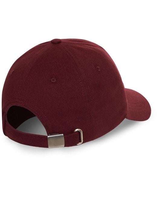 Anine Bing Red Printed Baseball Cap