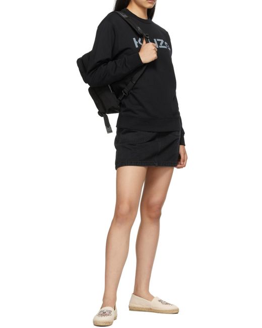 KENZO Black Logo-Print Cotton Sweatshirt