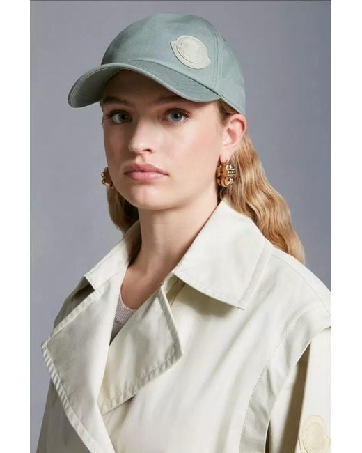 Moncler Green Gabardine Baseball Cap