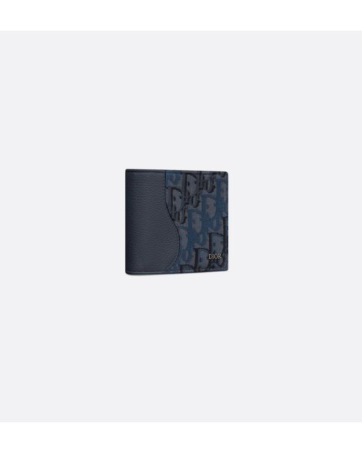 Dior Blue Saddle Bifold Wallet for men