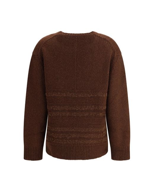 Fabiana Filippi Brown Crewneck Knitted Jumper