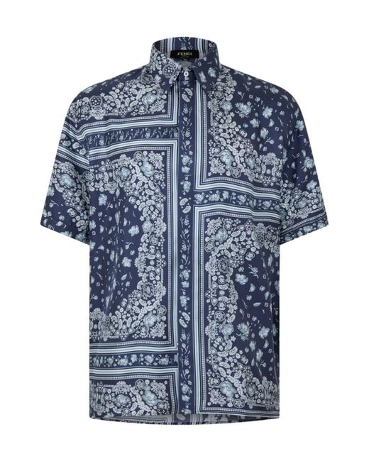 Fendi Blue Bandana Ss Sn53 for men