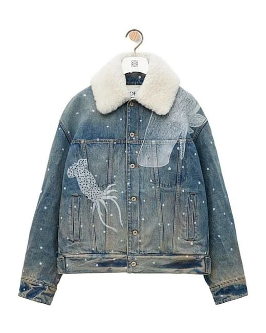 Loewe Blue Button-Up Denim Jacket for men