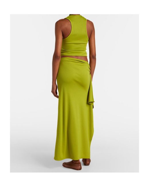 Christopher Esber Green Crystal Pendant Maxi Skirt
