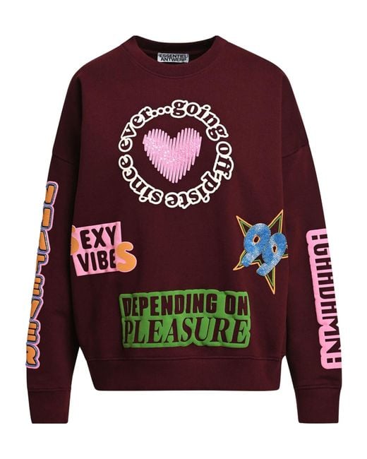 Essentiel Antwerp Red Long-Sleeve Sweatshirt