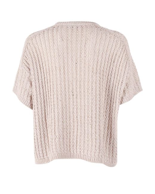Antonelli Natural Short-Sleeve Sweater