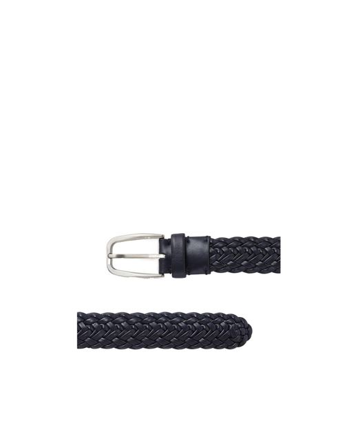 Zegna Blue Braided Leather Belt for men
