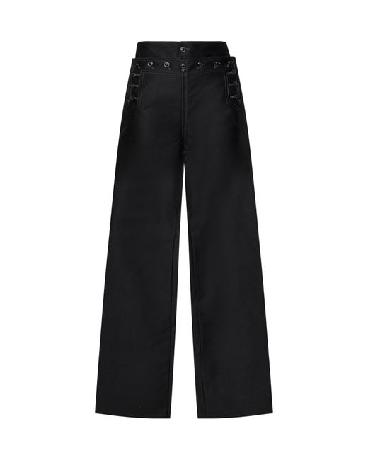 Maison Margiela Black Layered Wide-Leg Trousers