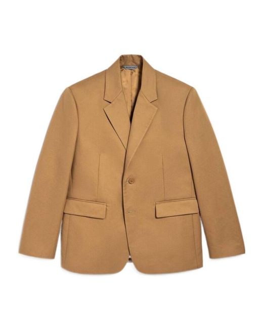 Balenciaga Brown Single-Breasted Normal Fit Jacket for men