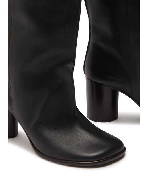 Lemaire Black Leather Knee-High Boots