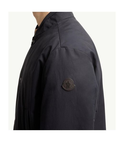 Moncler Blue Tafoni Reversible Down Bomber Jacket for men