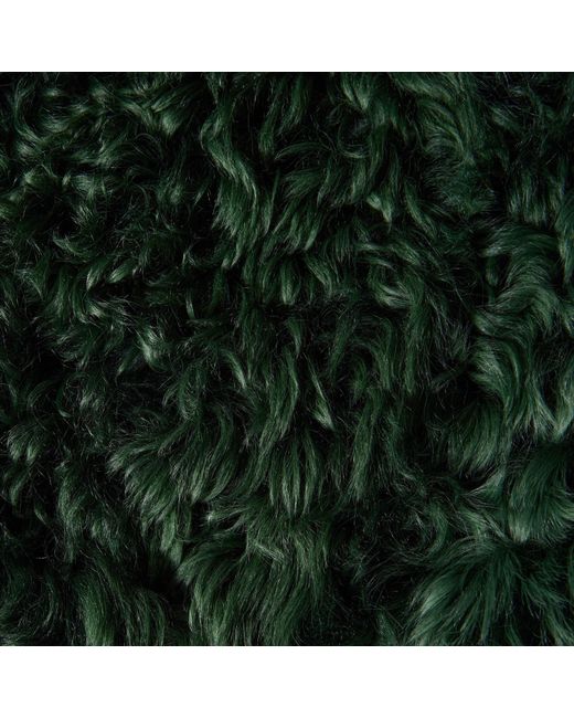 Prada Green Midlength Plush Coat