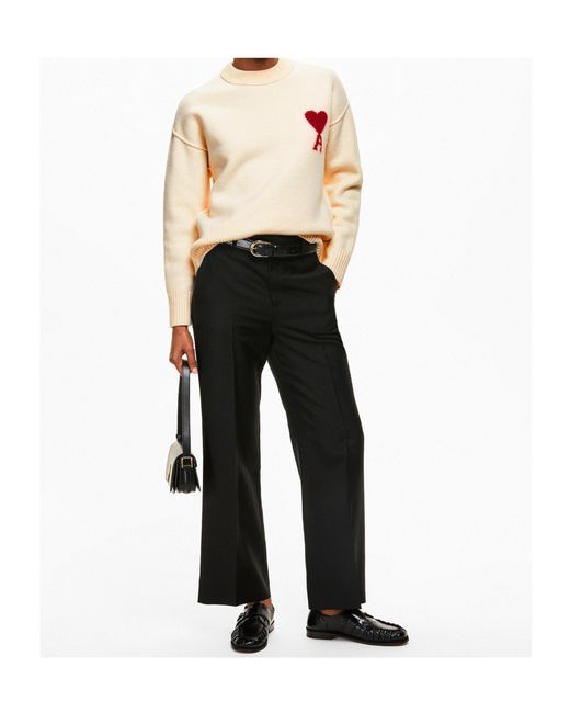 AMI Natural Crew Neck Sweater