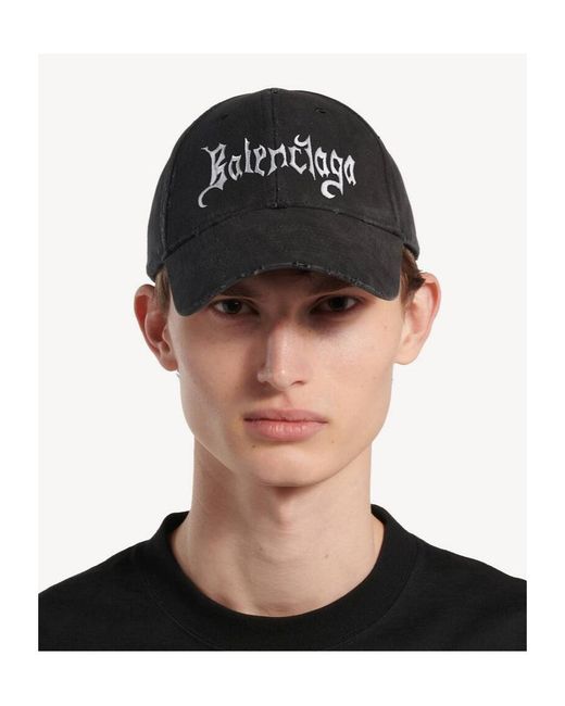 Balenciaga Black Sketchy Cap for men