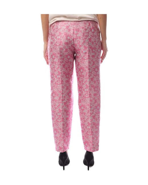 Emporio Armani Pink Floralprint Cigarette Trousers
