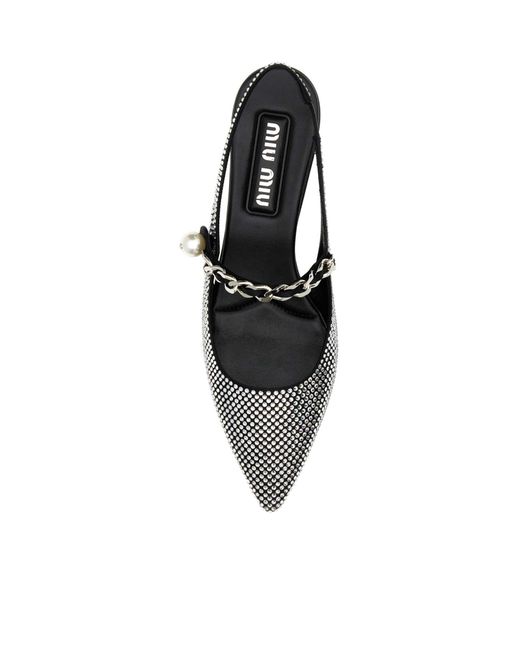 Miu Miu Multicolor Embellished Pointed Toe Pumps