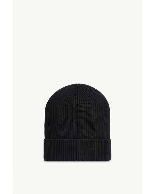 Moncler Black Wool Beanie for men