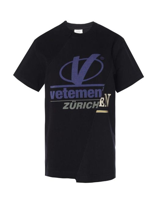 Vetements Black Logo Logo T-Shirt for men