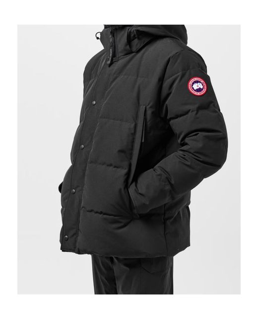 Canada Goose Black Logo Patch Parka Down Jacket for men