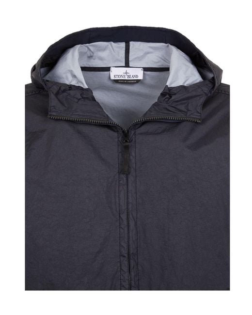 Stone Island Blue Membrana 3L Tc Zipped Hooded Jacket for men