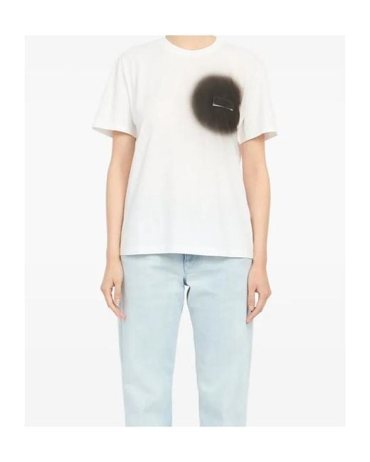 MM6 by Maison Margiela White Spray Paint T-Shirt