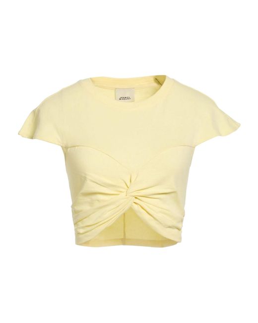 Isabel Marant Yellow Cropped T-Shirt
