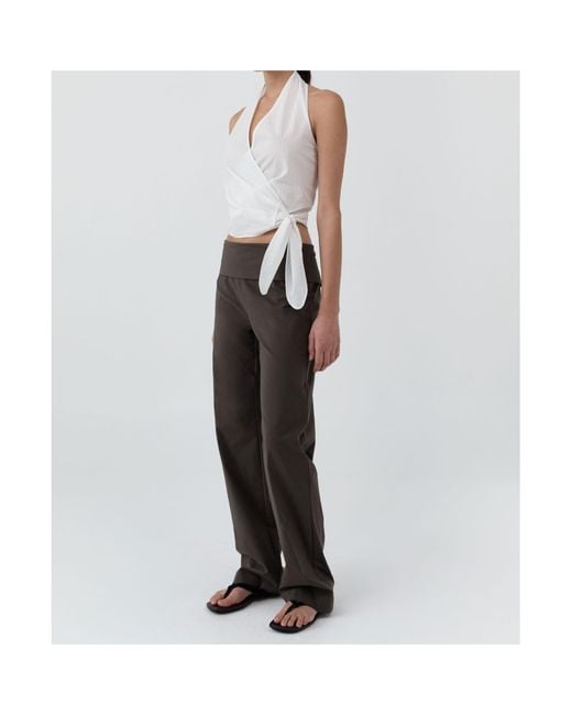 St. Agni Gray Low-Rise Casual Pants
