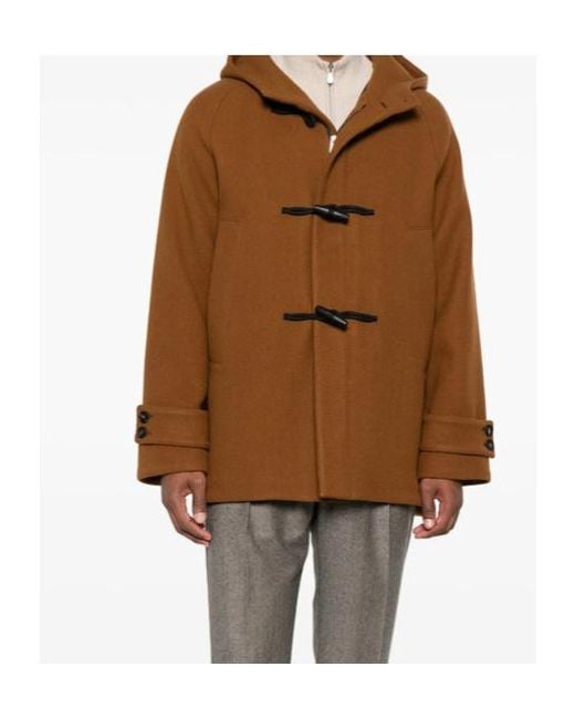 Tagliatore Brown Long-Sleeved Coat for men