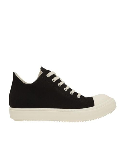 Rick Owens Black Lace-Up Sneakers for men