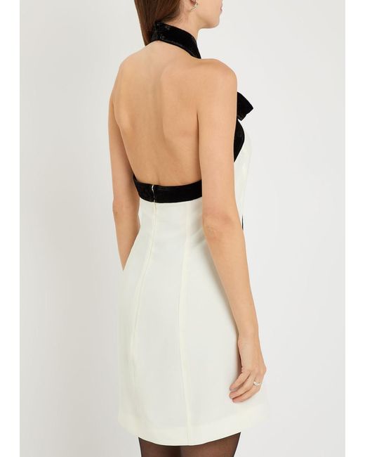 Jonathan Simkhai White Jolie Bow-Embellished Crepe Mini Dress