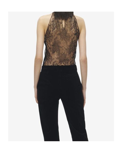 McQueen Black Lace Sleeveless Top